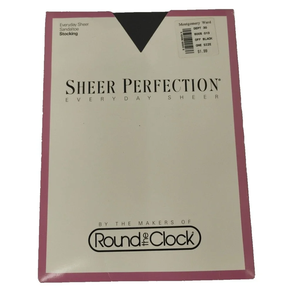 Sheer Perfection Everyday Sheer One‎ Size Off Black Sandaltoe Stockings